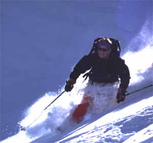 Kerstin telemark skiing